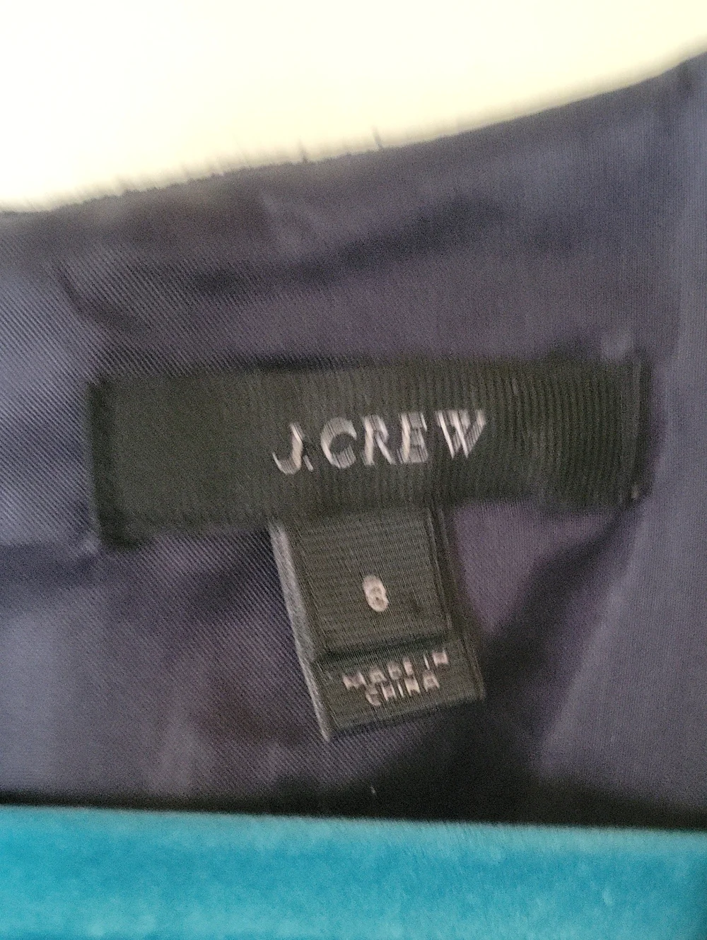 J. Crew Navy V-Neck Sheath Dress with Three-Quarter Sleeves